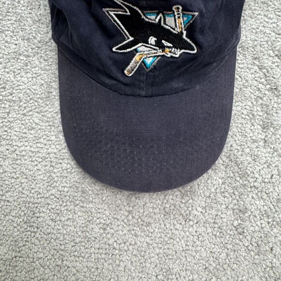 Vintage 90s San Jose Sharks NHL Snapback Hat Cap Unisex Navy Pacific Bell Promo - Picture 9 of 13